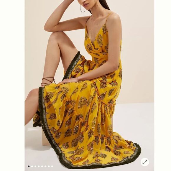 NWT Sachin & Babi X Anthropologie Tiered Midi Dress Size 10 - Picture 1 of 16